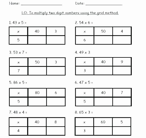 Random Multiplication Generator Partial Product Multiplication Worksheets Free