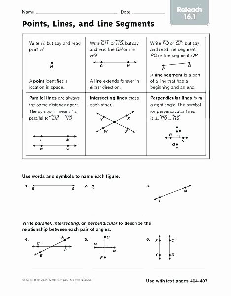 Rays Lines Line Segments Worksheet Lines Rays and Angles Worksheets – Mikkospace