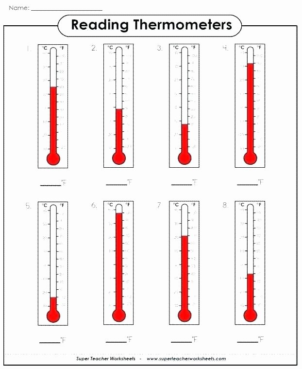 Reading A thermometer Worksheet Weather Worksheets for Preschool thermometer Printable