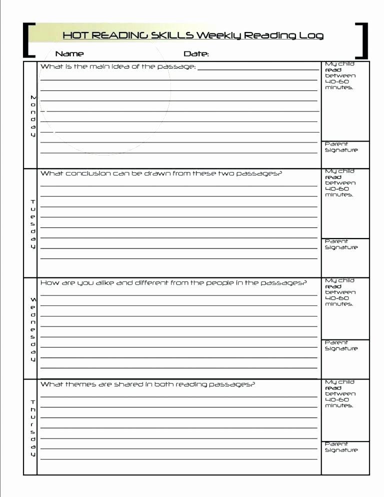 Reading Response Worksheets Use This My Reading Log to Send Home for Parents Fill In It