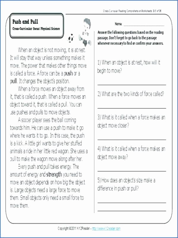 Reading Worksheets Grade 5 5 Grade Worksheets for Reading