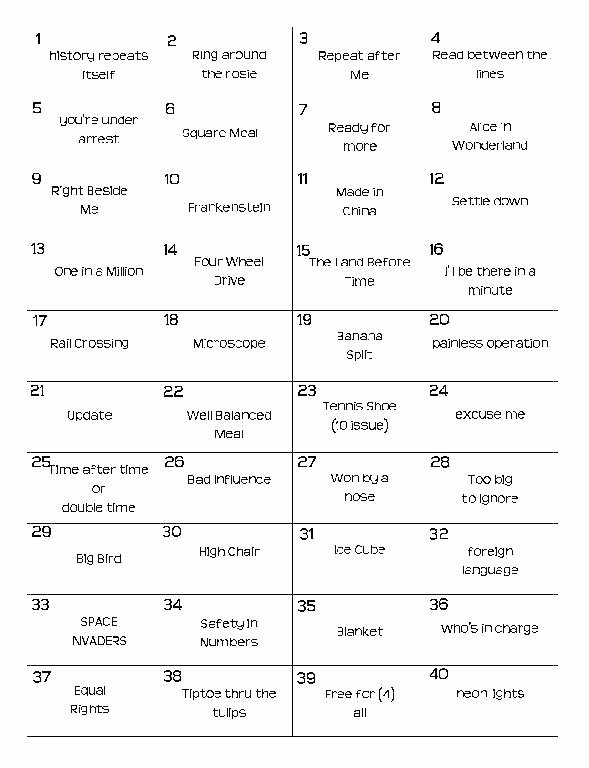 Rebus Puzzles for Adults Printable Word Puzzle Worksheets