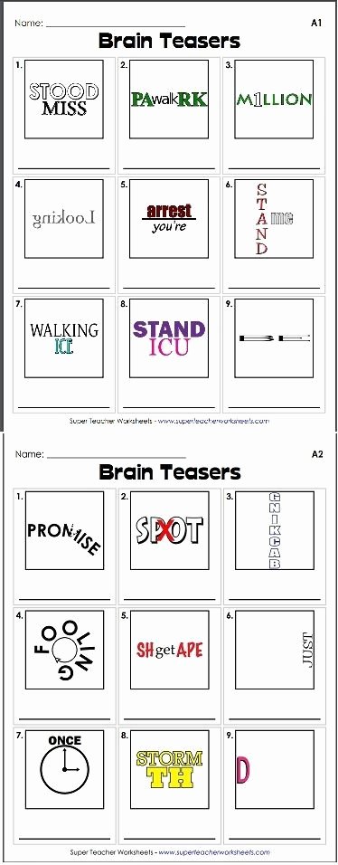 Rebus Puzzles for Middle School 415 Best Brain Breaks Images In 2019
