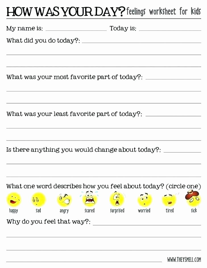 Recognizing Emotions Worksheets Free Printable Feelings Worksheets and Emotions Teaching