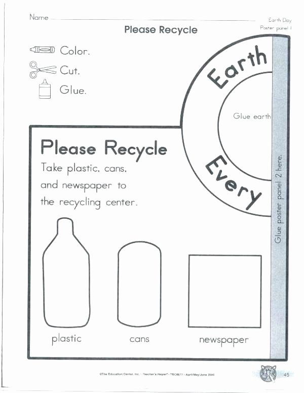 Recycle Worksheets for Preschoolers Awesome Printable Recycle Cans Ly Sign for Waste Bins Free