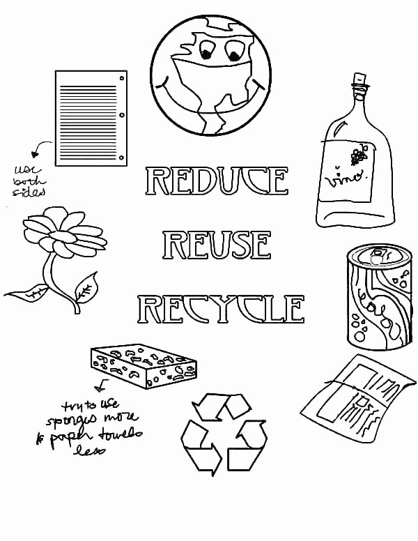 Recycling Worksheets for Preschoolers Recycling Coloring Pages Printable – thegoodvibeshop