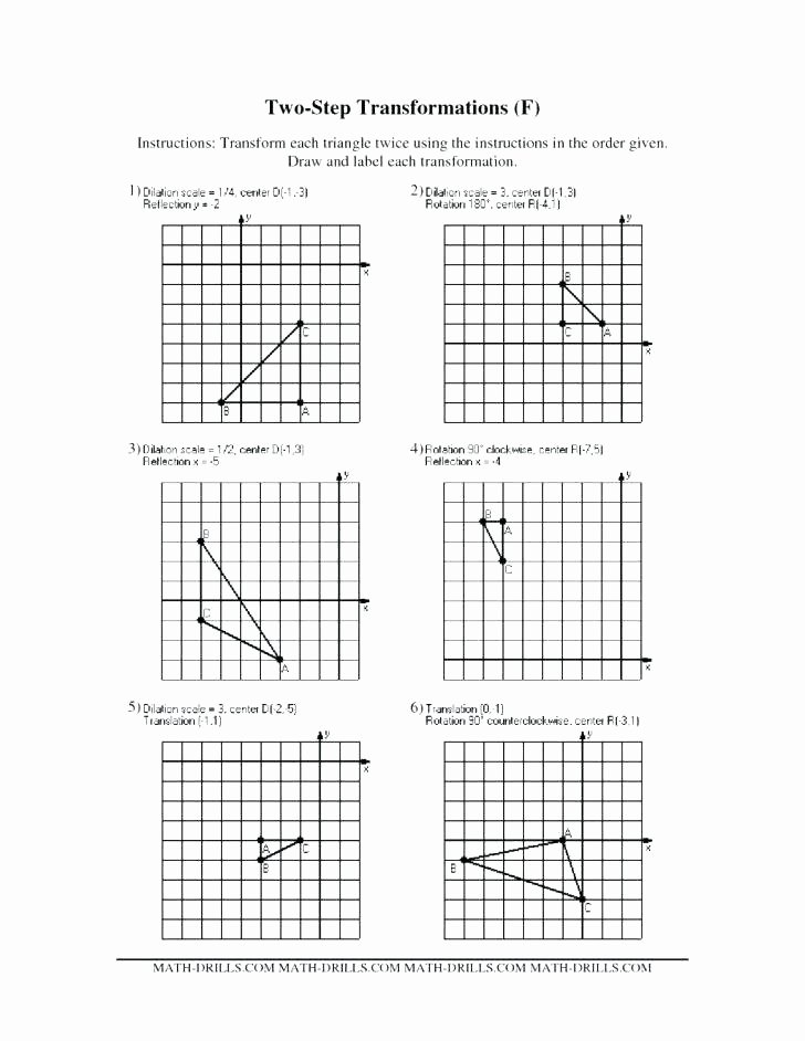 Reflection Math Worksheets Best Of Identifying Transformations Worksheet Math Resume Best