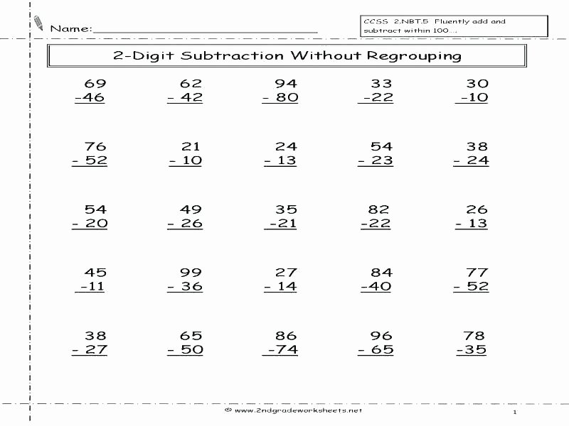 Regrouping Subtraction Worksheets 3rd Grade Second Grade Subtraction Worksheets Free Printable Mixed