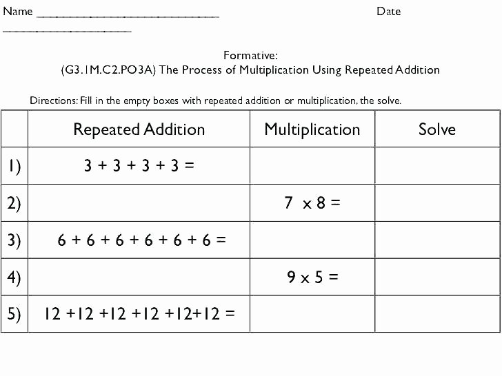 Repeated Addition Worksheets 2nd Grade Array Worksheets Grade 3 Repeated Addition Arrays Worksheets