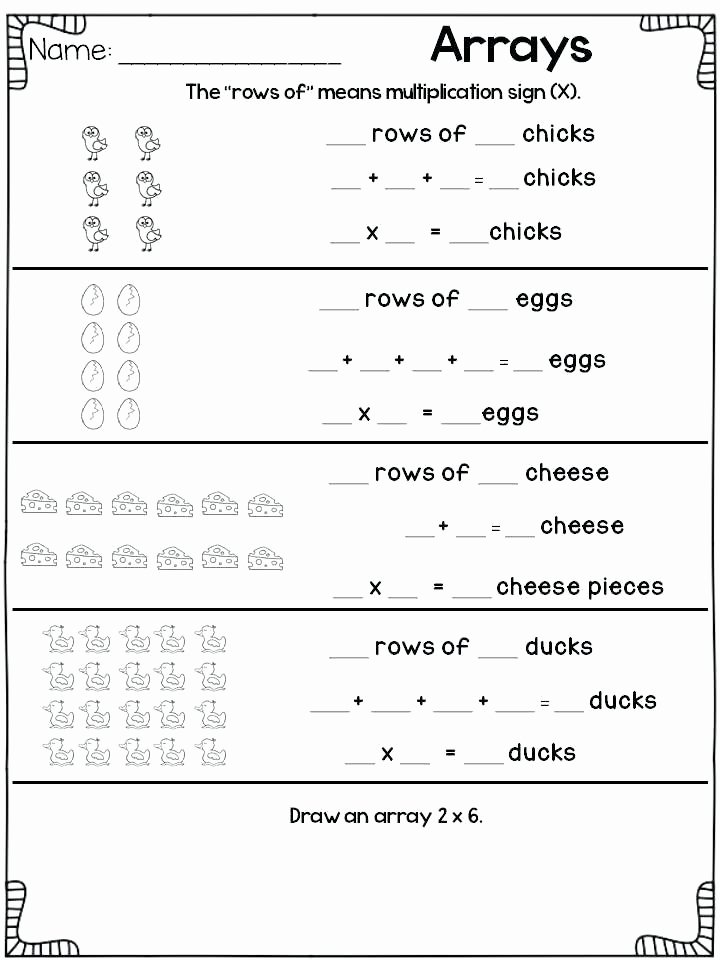 Repeated Addition Worksheets 2nd Grade Lots Multiplication Model Multiplication Array Worksheets
