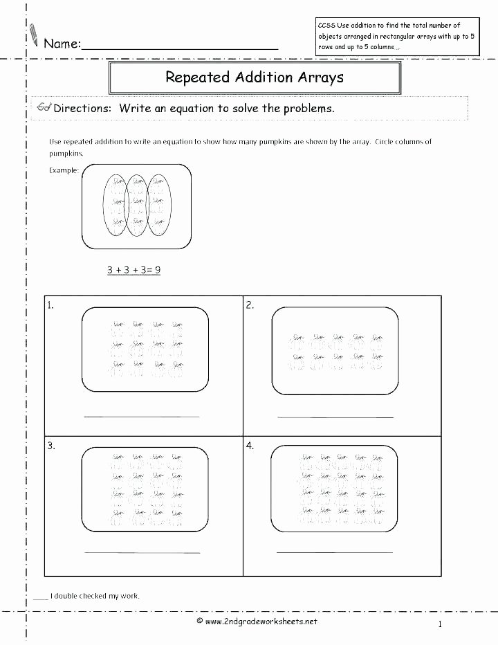 Repeated Addition Worksheets 2nd Grade Repeated Addition Worksheets