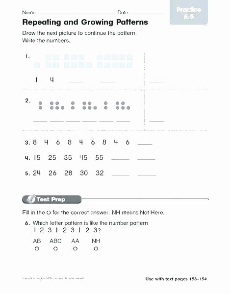Repeated Pattern Worksheets 4 Oa 3 Worksheets Math Number Patterns Worksheets Problem