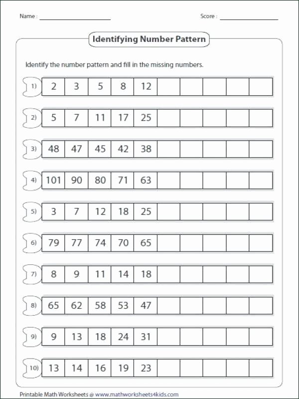 Repeated Patterns Worksheets Number Patterns Worksheets
