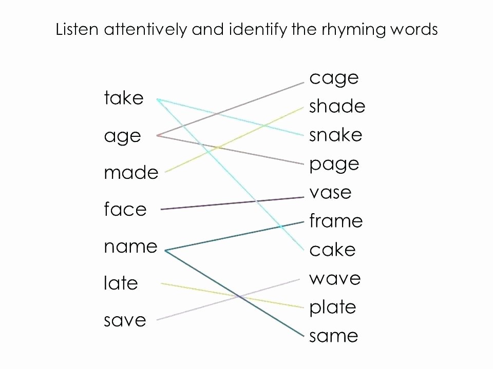Rhyming Worksheets for Preschool Rhyming Words Worksheets for Grade 1
