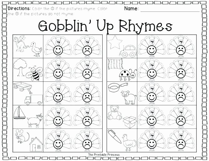 Rhyming Worksheets for Preschoolers Free Rhyming Worksheets for Kindergarten Elegant Words