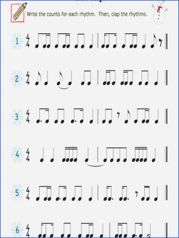 Rhythm Counting Worksheets Elementary Music Worksheets Redwoodsmedia