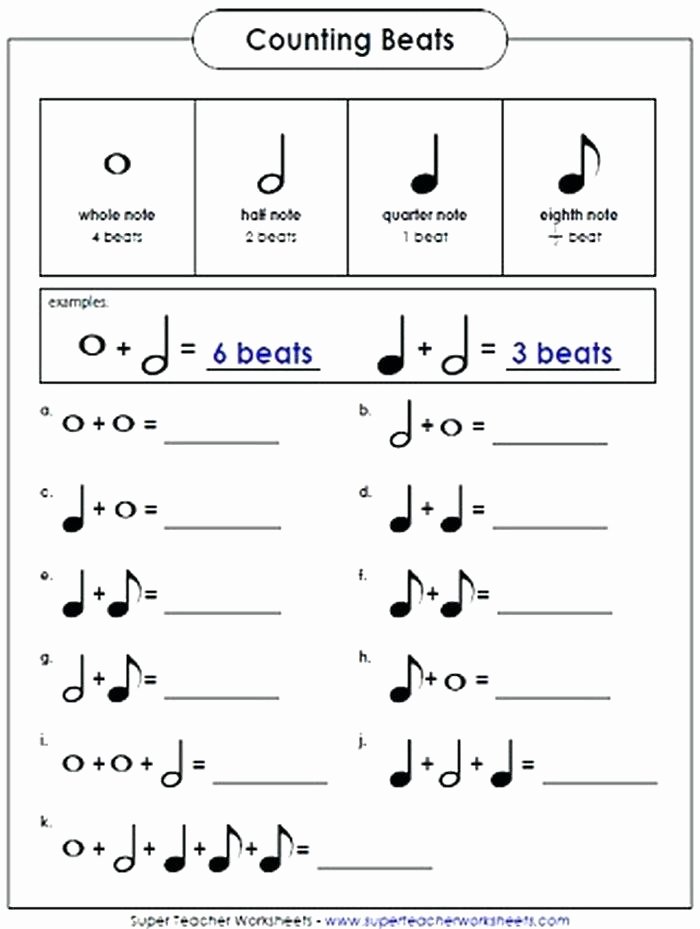 Rhythm Worksheets for Middle School orchestra Worksheets Middle School Music Free Band