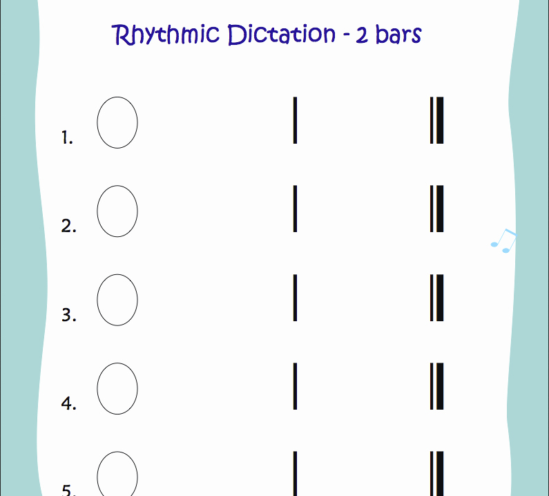 Rhythm Worksheets Free Rhythmic Dictation Worksheet Music Class Ideas