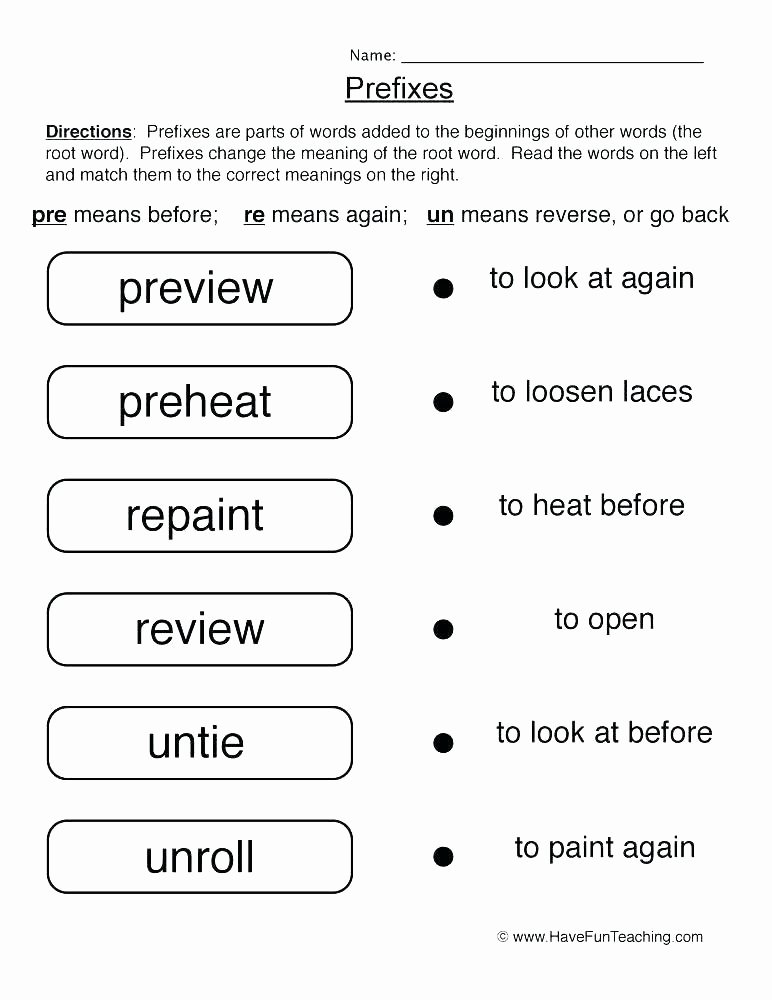 Root Word Worksheets 4th Grade Prefix Worksheets 5th Grade Suffix Worksheets Suffixes
