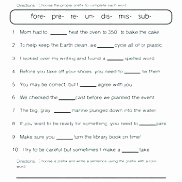 Root Word Worksheets Middle School Prefixes Re Un Dis Worksheets