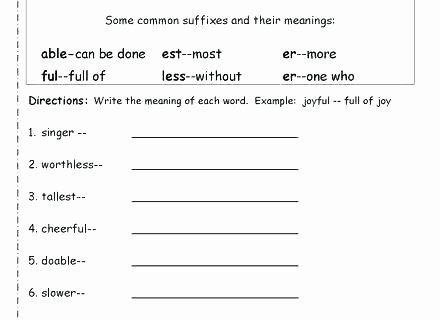 Root Words Worksheet 2nd Grade Prefixes Worksheets