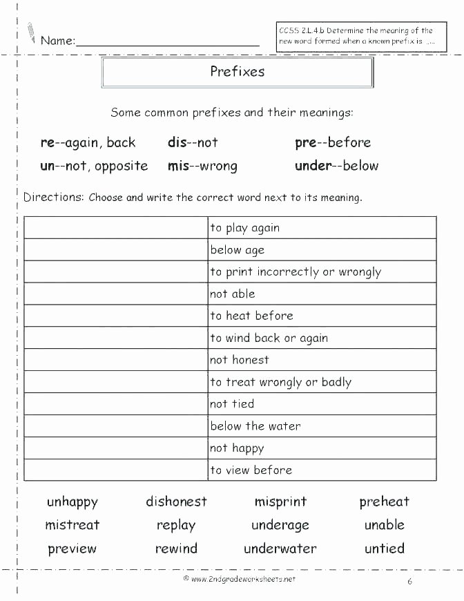 Root Words Worksheet 5th Grade and Root Words Worksheets Prefix Suffix Grade Worksheet Year