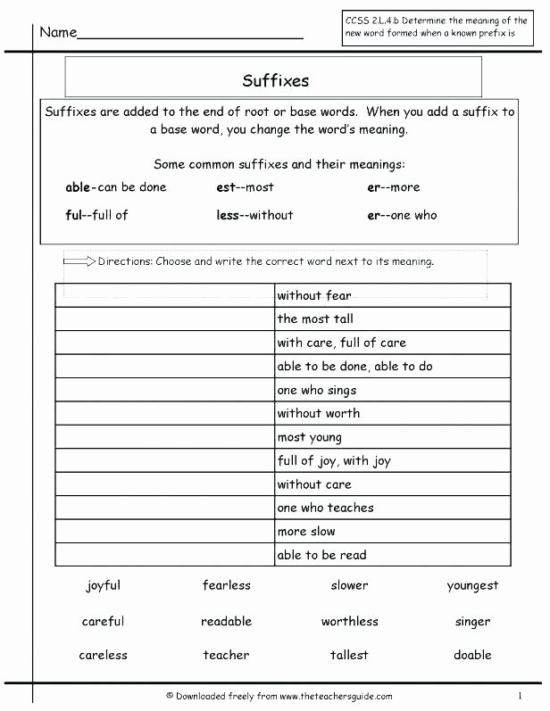 Root Words Worksheet 5th Grade Prefix and Suffix Worksheets 3rd Grade Free Prefixes
