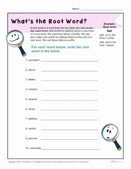 Root Words Worksheet 5th Grade What is A Root Word and Grade Worksheet Whats the Printable