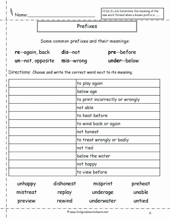 Root Words Worksheets 4th Grade Prefix Worksheets 5th Grade