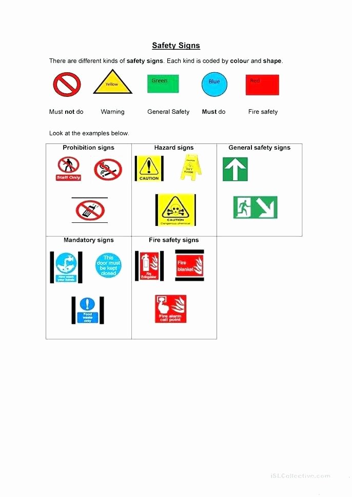 Safety Signs Worksheets for Kindergarten Safety Signs Munity Worksheets Free