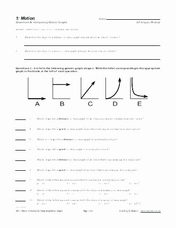 Science force and Motion Worksheets forces and Motion Worksheets Unique Science Energy