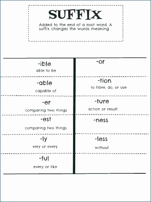 Science Prefixes and Suffixes Worksheets Base Words Worksheet – Stnicholaseriecounty