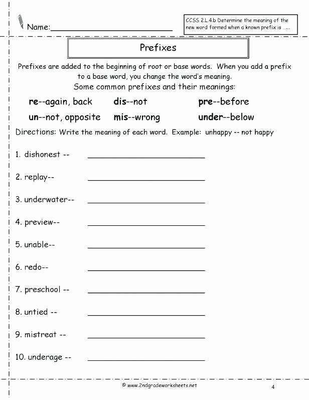 Science Prefixes and Suffixes Worksheets Suffix Worksheets 3rd Grade