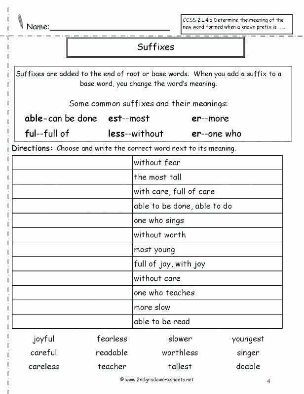 Science Prefixes and Suffixes Worksheets Suffix Worksheets and Less Prefixes Suffixes Middle School