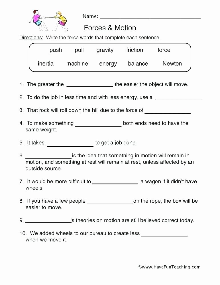 Science Worksheets for 7th Grade Free Science Worksheets General Science Worksheets Free