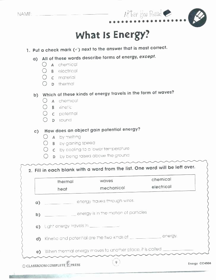 Science Worksheets for 8th Grade Third Grade Science Worksheets Matter