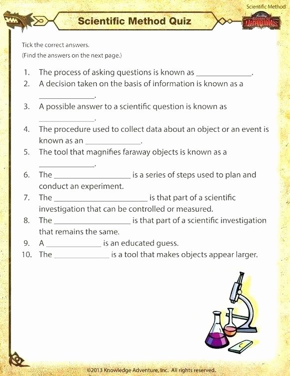 Scientific Method for Kids Worksheets Science Process Skills Worksheets