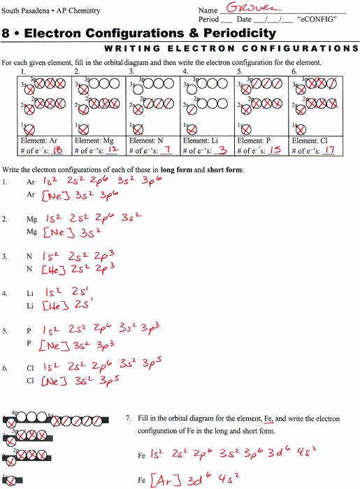 Scientific Notation Chemistry if8766 Writing Electron Configuration Worksheet Answers New