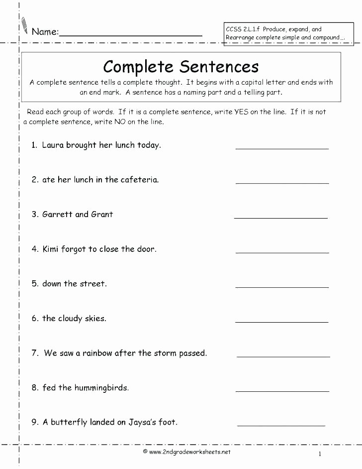 Scrambled Sentences Worksheets 2nd Grade Writing Plete Sentences Worksheets 4th Grade