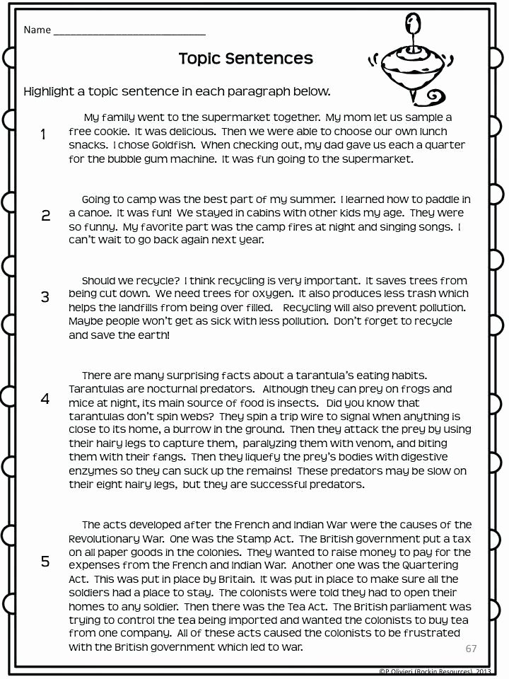 Scrambled Sentences Worksheets 3rd Grade topic Sentence Worksheet Unique Grade 3 Grammar Worksheets