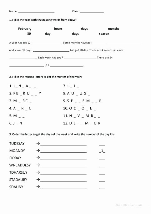 Seasons Worksheets for Kindergarten Teaching Months the Year Worksheets Days Seasons Exercise