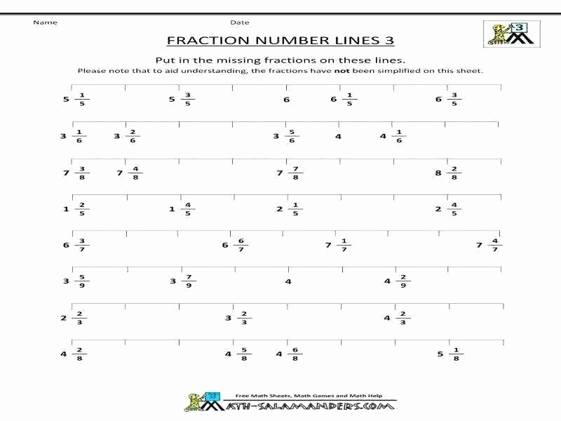 Second Grade Number Line Worksheets Fractions Number Line Worksheets – Slaterengineering