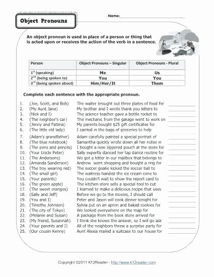 Second Grade Pronoun Worksheets to View Print Worksheet Pronoun Verb Agreement 2nd