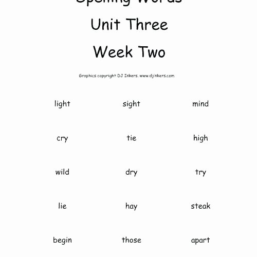 Second Grade Spelling Worksheets 2nd Grade Spelling Worksheets