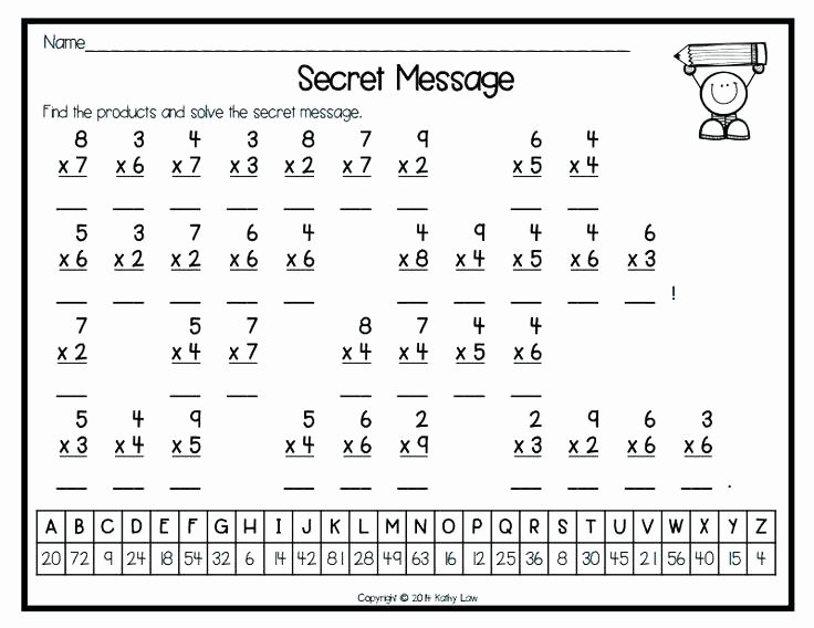 Secret Message Worksheets Envision Math Worksheets Free with 2nd Grade Second