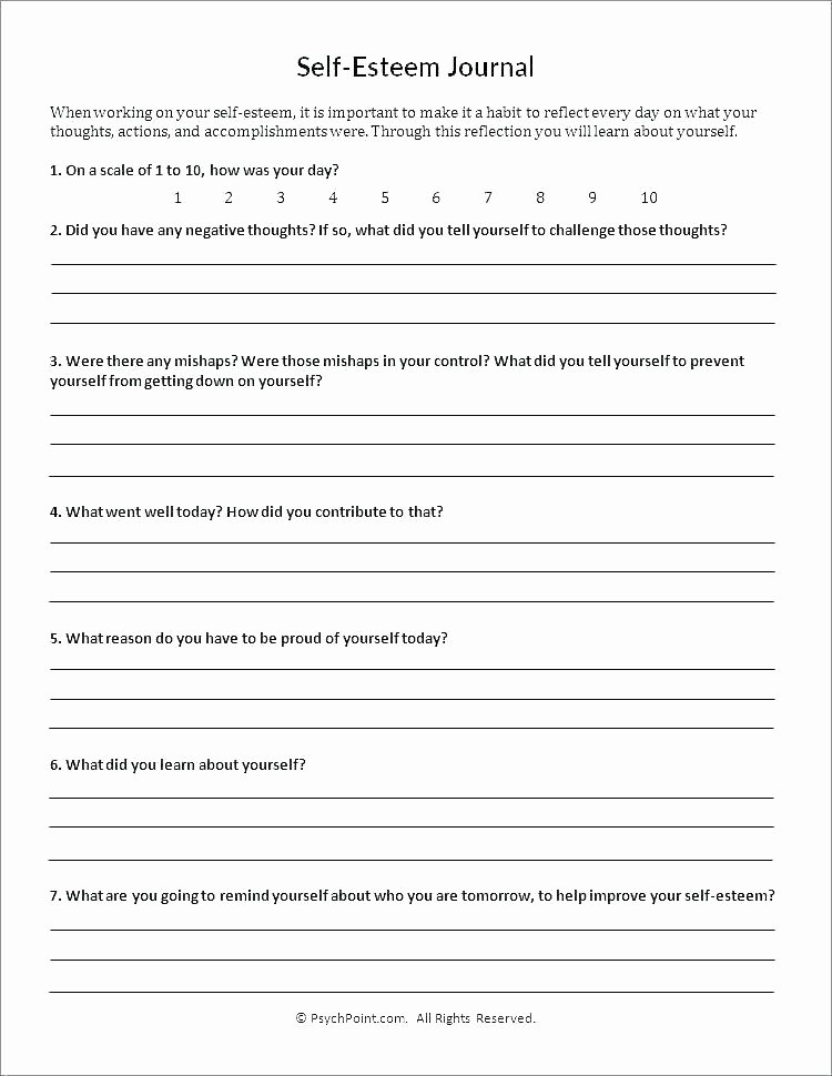 Self Esteem Activities Worksheets Self Esteem Worksheets Identity Lesson Plans for High School