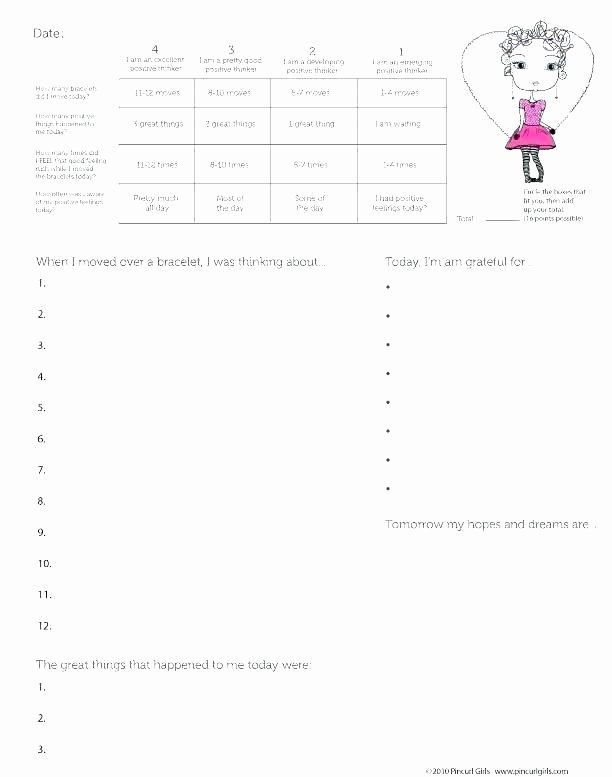 Self Esteem Worksheets for Adults Self Esteem Worksheets for Elementary Students