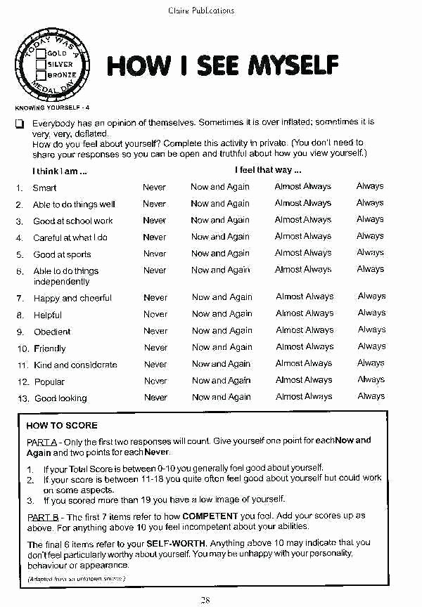 Self Esteem Worksheets for Children Confidence Worksheets for Students Image Result Self Esteem