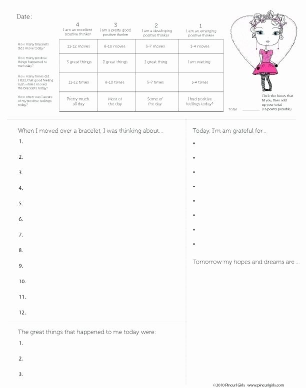 Self Esteem Worksheets for Children Self Esteem Worksheets for Girls