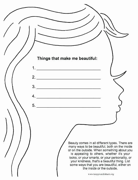Self Esteem Worksheets for Girls Self Esteem Worksheets Core Beliefs Worksheet Mirror Image
